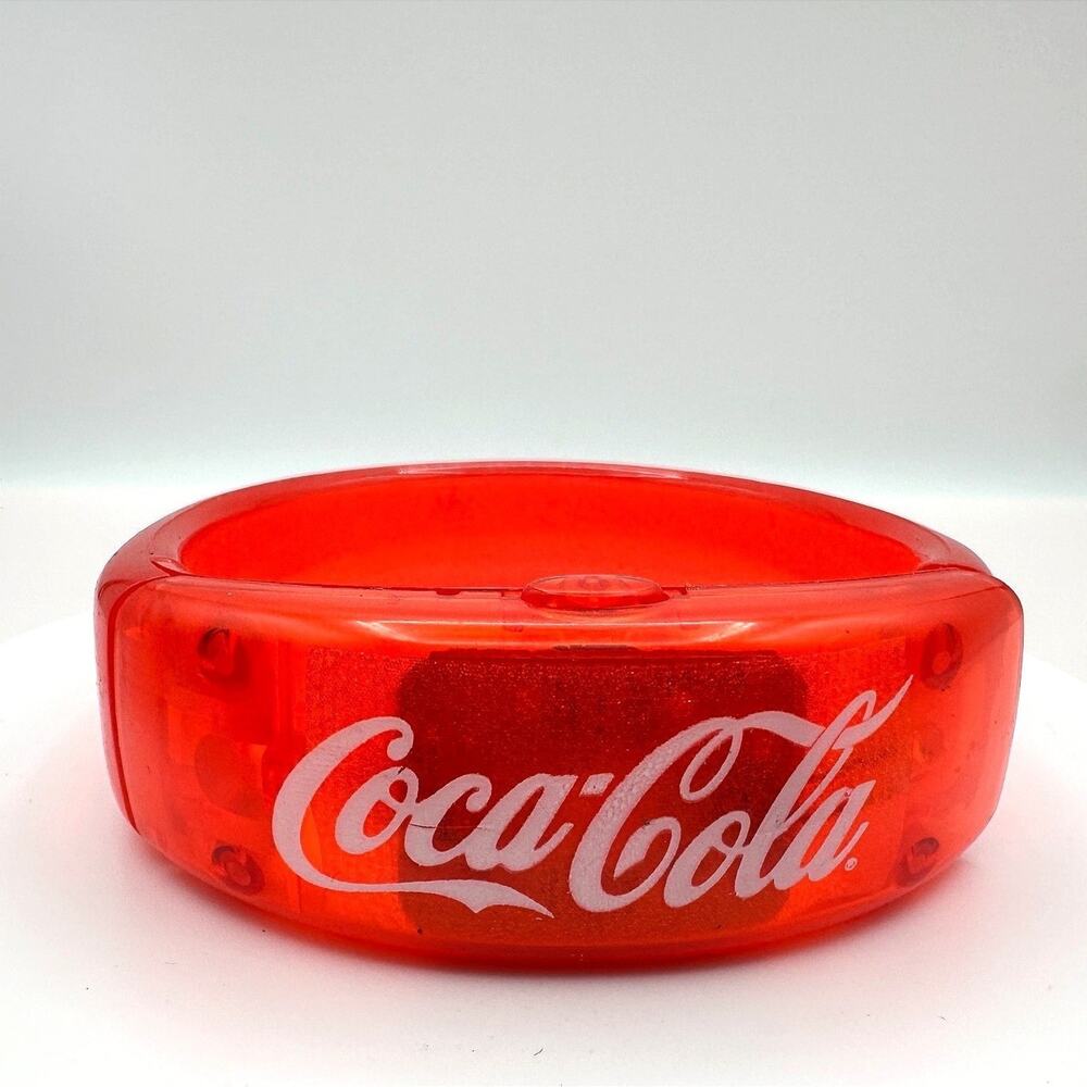 Vintage Y2K Coca-Cola Red Plastic Bracelet Women's Classic Fashion Jewelry Boho